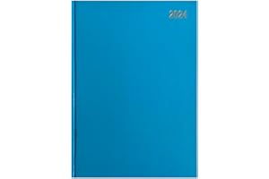 ANKUSH 2024 A4 Diary One Day to Page Hardback Casebound Cover Diary with Full Saturday & Sunday Page Ribbon Marker DAP Year Planner for Business, Office, Home, Traveling, Appointments (Sky Blue)