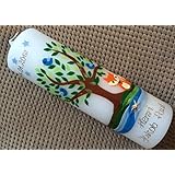 Taufkerze mit Lebensbaum / Baum und Fuchs - inkl. Beschriftung von Babyprince - handgearbeitete Wachsverzierungen - !!! keine Folie !!!