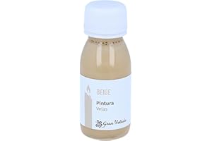 GRAN VELADA Vernice liquida beige per decorare candele e fanali. Ideale per superfici in cera. Asciugatura rapida. Facile da applicare con pennello o spugna. Crea candele uniche | 60 ml
