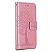 Produktbild BRAVODAY Sony Xperia XZ1 Compact Hülle, Handyhülle Leder Hülle Tasche Flip Schmetterling Ledertasche Lederhülle Klapphülle für Sony Xperia XZ1 Compact, Rosa