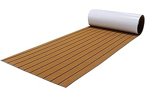 OSLEN Eva Schiuma Teak Sintetico Marino Tappeto Antiscivolo -Pavimenti Teak Adesivo per Barche e Kayak, RV, Pavimenti da Giardino,Decorazioni per Yacht 240 x 17.1/45/60 cm