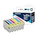 Produktbild LCL kompatibele Tintenpatrone T0791 T0792 T0793 T0794 T0795 T0796 (6 Schwarz Cyan Magenta Gelb LC LM) Ersatz für Epson Stylus Bild 1400 1500W P50 Artisan 1430 PX650 660 660+ 700W 710W 720WD 730WD 800FW 810FW 820FWD 830FWD