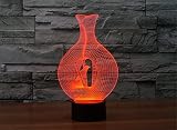 SmartEra® USB Powered 7 Farben Erstaunlich gefangener Vogel optische Täuschung 3D Glühen LED Lampe Art Skulptur produziert einzigartige Lichteffekte - 3