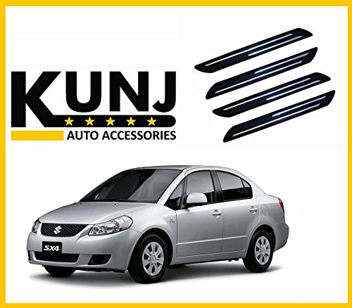 Kunj Autotech Double Chrome Car Bumper Protector Corner Edge Protector for Maruti Suzuki SX4 Set of 4 Pieces