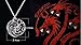Price comparison product image Buy any 2 & get 1 FREE! 3 Headed Dragon Pendant Necklace Targaryen Sigil Silver Game of Thrones GOT Dragon Steampunk Song Ice Fire Lapel And Metal Stark Silver Replica Unique Fashion Jewellery Silver or Gold Double Vintage Hot Fashion Trend (Targaryen 3 Headed Dragon Necklace)