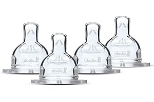 Dodie Set of 4 Flat Anti-Colic Feeling Nipples 3 Flow – Fast