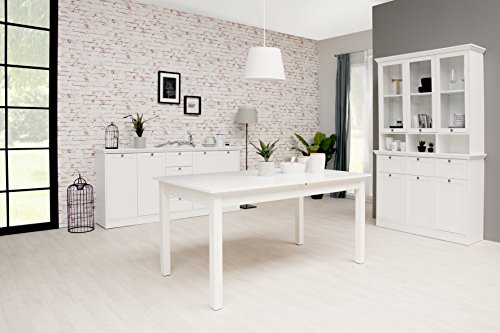 STOCKHOLM Buffet Buffetschrank im Landhausstil in weiß 120x200x40 cm