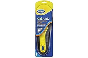 Scholl Gel Activ Work Semelles de Travail pour Hommes, 40-46,5 EU, 1 Paire, Modèles Assortis et Couleurs