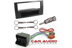 T1 Audio Black Fitting Kit With Single Din Facia Adaptor Wiring Harnes, Aireal Adaptor And Removal Keys For Original Stereo
