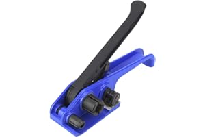 VIAGASAFAMIDO Strapping Machine Packing Machine Manual Steel Strap Thickened Legs Tensioner Crimper Belts Banding Tool for PET Plastic Straps with Cutting, 16~19mm