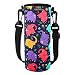 Produktbild Nuovoware Water Bottle Carrier, Premium Neoprene Portable Insulated Water Bottle Holder Bag 1000ML with Adjustable Shoulder Strap Fit Stainless Steel & Plastic Bottles, Large Size, Colorful Elephant