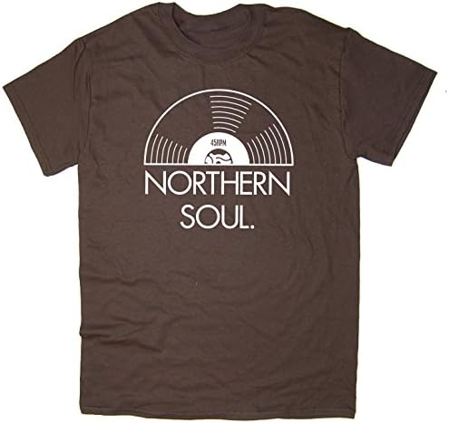 Rocket Fuel Northern Soul' Mens Funny Printed T-Shirt - Brown - Medium