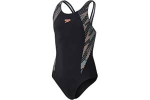 Speedo Mädchen Hyperboom Splice Muscleback Badeanzug | Schwimmtraining | Chlorbeständig Schwimmbekleidung