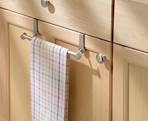 mDesign Geschirrtuchhalter Küchenschrank – Länge: 27 cm, Farbe: satiniert – Geschirrhandtuchhalter – Handtuchhalter Küche und Bad - 4