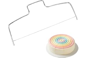 LILIKAI Couteau Gateau à Trancher,Coupe-Gâteau,Couteau à Trancher Rapide,Coupe-Gâteau En Acier Inoxydable Avec Fils De Coupe,Professionnel Coupe Gateau Réglable En Acier Inoxydable pour Layer Cake(Argent)
