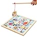 Produktbild Tawcal Magnetisches Angelspiel, Holz Angeln Spielzeug Angelspiel aus Holz Puzzle Kinderspiel Pädagogisches Spielzeug für Kinder Kleinkind 11 Fische +2 Angelruten