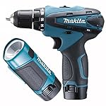 Makita DF330DWLE Akku-Bohrschrauber und Lampe, 10,8V, 1,3AH im Koffer