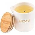 ANSOYER Luxury Massage Oil Candle - Naturally Hydrating and Moisturizing - Pomegranate Scent - Amazing Gift for Women & Men - 8.1oz, 230g