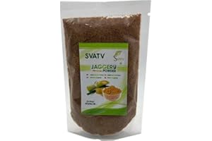 SVATV SVTAV Jaggery Powder, Hand Crushed Gur Powder | Natural Sweetener | Brown Sugar | Indian Sugar Cane Substitute | No Preservatives Added | No Artificial Flavors - 227g 8oz