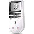 SKEIDO LCD Digital Programmable Timer Switch Socket Electronic UK Plug (12/24 Hours)
