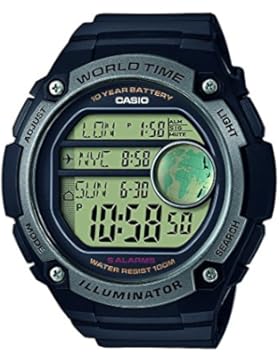 Casio Herren Uhr Digital mit Resinarmband AE-3000W-1AVEF