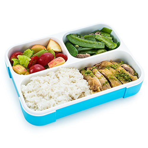 FITPREP® Premium Lunchbox I Meal Prep I Bento box I 3 Fächer + Löffel I Auslaufsicher – auch jede Kammer untereinander I Mikrowellengeeignet (ohne Deckel) I BPA frei I Beste Qualität für Kinder und Erwachsene - 4