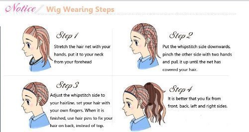 MelodySusie GWL 054 Mittellange Wellen-Perücke inkl. Perückenkappe und Perückenkamm – dunkelbraun/lockig - 6