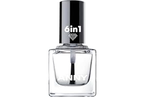 ‎ANNY ANNY 6in1 Klarlack - Klarlack mit sechs Eigenschaften - Ridge Filler, Nail Strengthener, Base Coat, Top Coat, High Gloss, Quick Dry -, 15 ml
