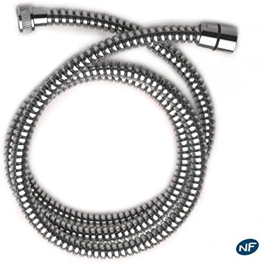 Bathroom replacement anti-twist black and chromed reinforced-PCV shower hose 1.5m 59-inch