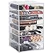 Beautify Extra Large 8 Tier Clear Acrylic Makeup Cosmetic Cube Organiser with 7 Drawers & 2 Removable Dividers