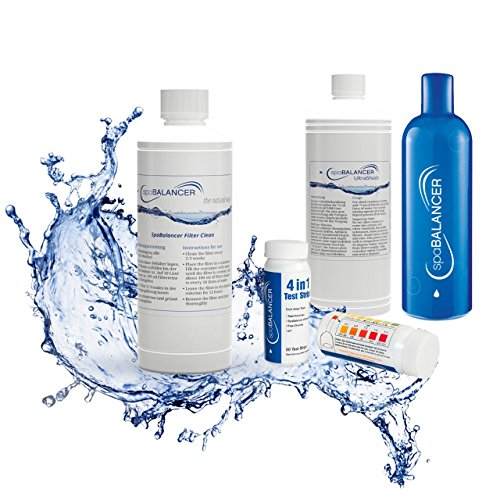 SpaBalancer Wasserpflege Whirlpool Spa Balancer + Ultra Shock + Filter Clean + Teststrip Set Spa