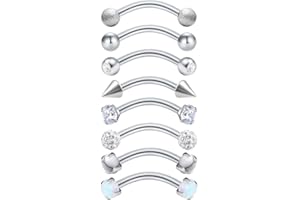 Mayhoop 16G Piercing Ceja Oreja Rook Acero Inoxidable Perla Bola Anillo Ceja Oreja Rook Snug Helix Cartílago Joyería de Piercing 8-10mm