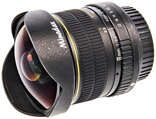 Objectif fisheye 8 mm 1 3 5 8 mm pour appareils photo reflex num  rique Nikon D7100  D7000  D5200  D5100  D5000  D3200  D3100  D3000  D800  D700  D600  D300s  D300  D200  D100  D90  D80  D70s  D70  D60  D50  D40x  D40  D3 Series  D2 Series  D1 Series avec housse en n  opr  ne