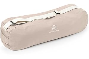 ‎LOTUSCRAFTS Lotuscrafts® Yogatasche PUNE aus Bio-Baumwolle, Fair & Ökologisch, Ideale Yoga Tasche für Yogamatte und Zubehör, Yogamattentasche mit Extra Fach, 72 cm x 18 x 15 cm