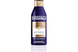 DESSANGE - Shampoing Bleu Nutri-Correcteur Blond Californien - Formule Enrichie Au Miel de Manuka* - Nourrit & Neutralise Les Reflets Indésirables - Pour Cheveux Blonds, Colorés ou Décolorés - 250 ml