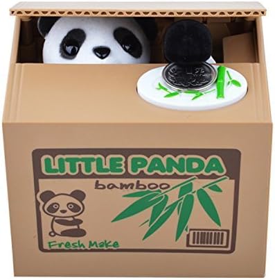 Gooduct Cute Panda Cat Stealing Coin Money Box Piggy Bank