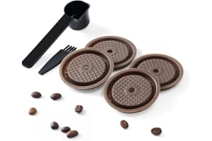 Coperchi riutilizzabili per capsule VertuoLine, dischi in silicone per capsule di caffè riutilizzabili HAILASRE per cialde originali Vertuo, tappo in silicone per cialde di caffè, 4 coperchi