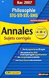 Image de Philosophie STG-STI-STL-SMS : Annales corrigés, bac 2007