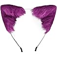 ILUFAM Handmade Fox Cat Ears Headband Animal Ears Hair Hoop for Halloween Costume Cosplay Party Headwear