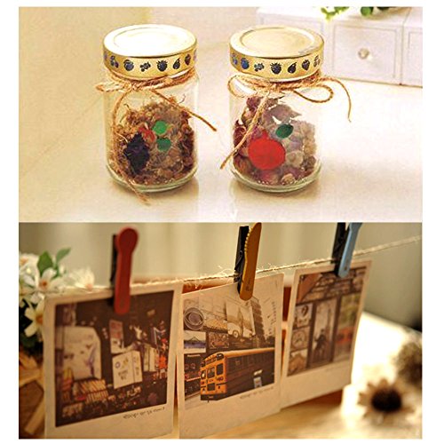 atpwonz Jute Bindfäden natur dick Jute-Schnur Jute Seil Bindfäden für Floristik, Geschenke, DIY Kunst, Handwerk, Dekoration, Bündelung, Garten und Recycling (braun, 100 m) - 3