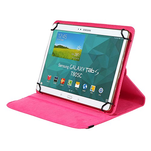 Universal Rotation Tasche für Tablet Modelle in 7, 8 oder 10 Zoll Größe Case Schutz Hülle Cover (8 Zoll, Pink) - 3