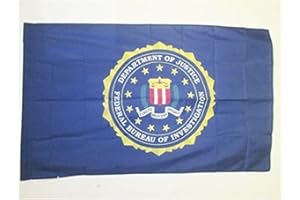 AZ FLAG Bandera del FBI DE Estados Unidos 90x60cm para Palo - Bandera BURÓ Federal DE INVESTIGACIONES 60 x 90 cm