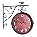 Produktbild W-xiao uhr Doppelseitige Wanduhr/Digitale Wanduhr, kreative Rotationsuhr für Zuhause, geeignet für Wohnzimmer, Schlafzimmer, Veranda (rot)