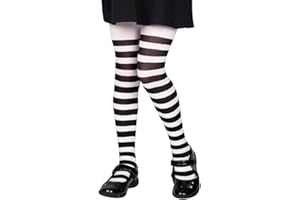 Wicked Costumes Kids Black & White Candystripe Tights - Small (4-6 Years)