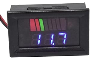 HOVEELUTY Car Battery Charge Level Indicator 12v 24v 36v 48v 60v 72v Lithium Battery Capacity Meter Tester Display Led Tester Voltmeter 12v-60v