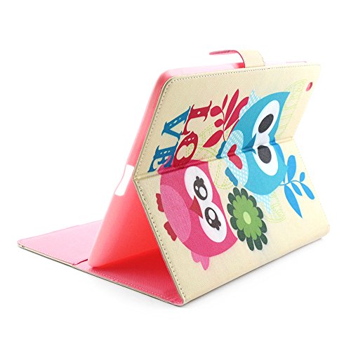 iPad 2 iPad 3 iPad 4 Hülle, Deenor Two owls Pattern PU Leder Abdeckung Stand Flip Schutzhülle Hülle für Apple iPad 2 iPad 3 iPad 4. (Two owls) - 4
