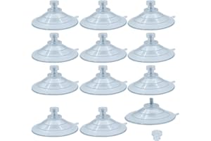 ONEBO 12 Stück Saugnapf mit M5 Gewinde,PVC Kunststoff Saugnapf Pads,Saugnapf schraubbar,Saugnoppen,für den Einsatz in Bad, Küche oder Auto(8 * 60mm)