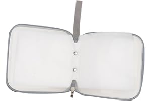 HOMSFOU 2 Stück 40 Cd-Tasche Reißverschluss-Box Plastik Weiß Wagen