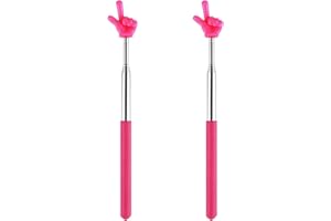 IUHRIE 2 Stück Zeigestab Ausziehbarausziehbar,Target Stick,Zeigestock Ausziehbar,Versenkbare Klassenzimmer Zeiger,Ausziehbar,Ausziehbare Hand Finger,Teleskopstange für Lehrer,Persönliche Interaktion