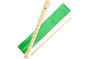 ICHIGO ICHIE Flauta Dulce de Plástico, Soprano, 8 Agujeros, con Digitación Alemana, Ideal para Escolares y Principiantes